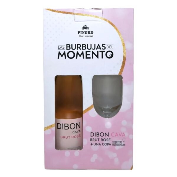 Pinord Dibon Cava Rosé Wine 750 mL + 1 Glass