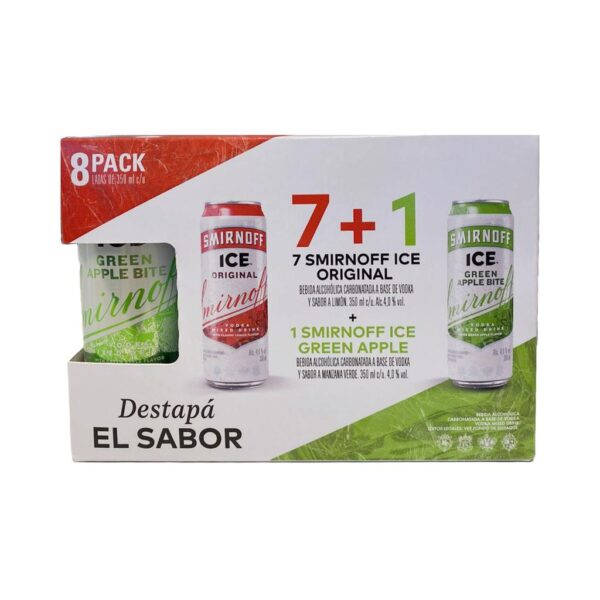 Smirnoff Ice 7 + 1 Vodka-Based Alcoholic Drink / 350 mL