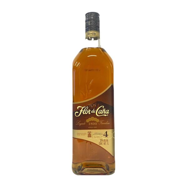Flor de Caña Oro Ron Añejo 4 Years Perfect for Cocktails 1 L