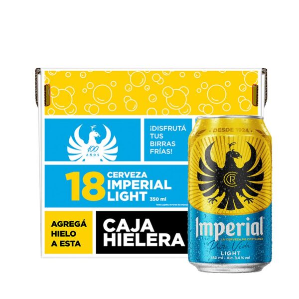 Imperial Light Beer 18 Units / 350 mL + Cardboard Ice Box